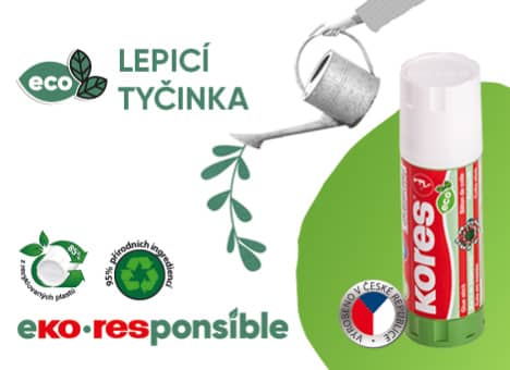 Ekologická lepicí tyčinka KORES vyrobená v ČR